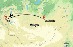 Map showing where Mongolian Altai is.