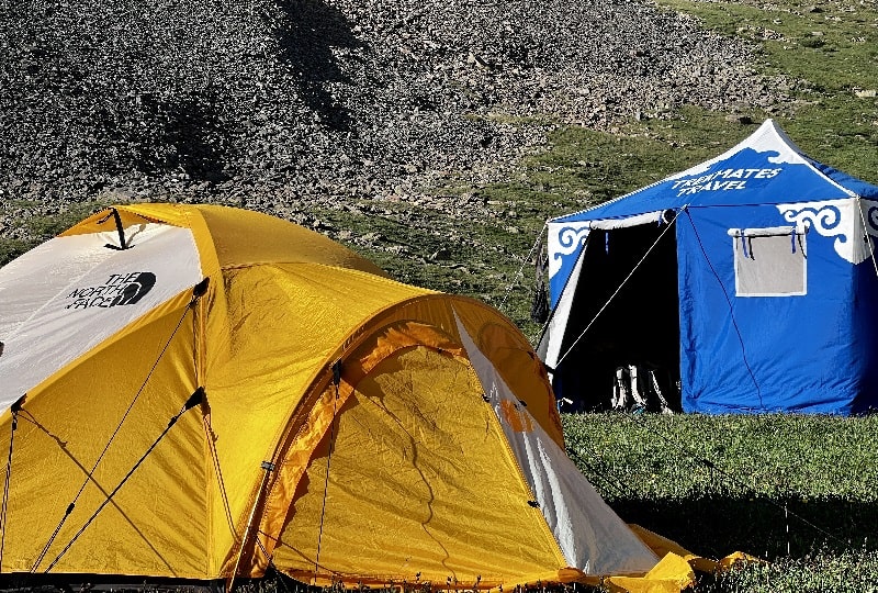 tents used during the trek