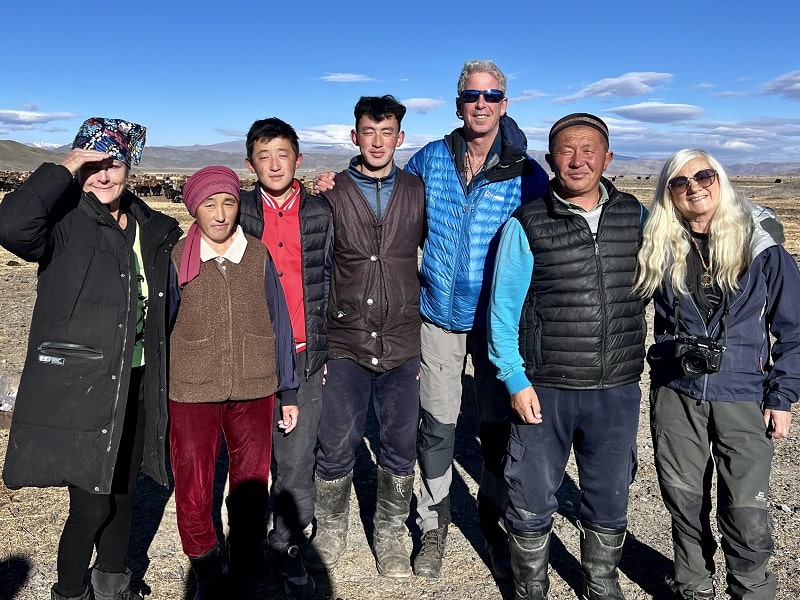 farewell photo with the herder family