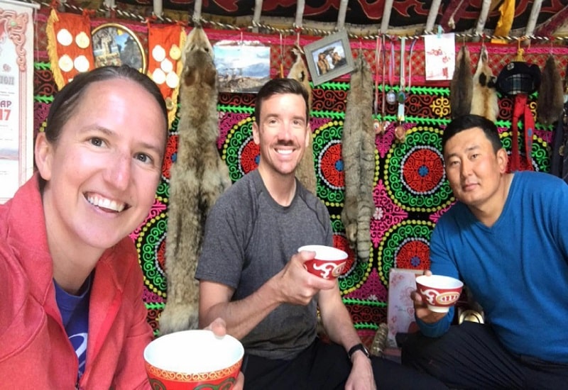 clients at a nomad herder family - Mongolia Private Tours