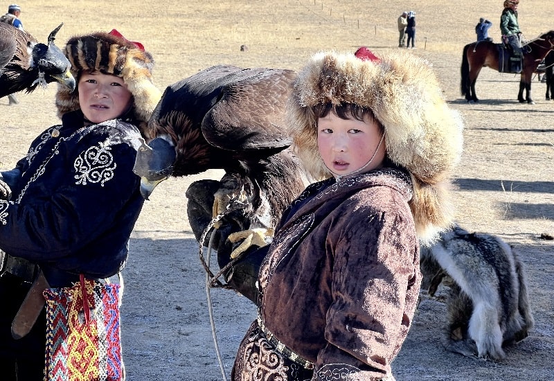 future eagle hunters of western Mongolia