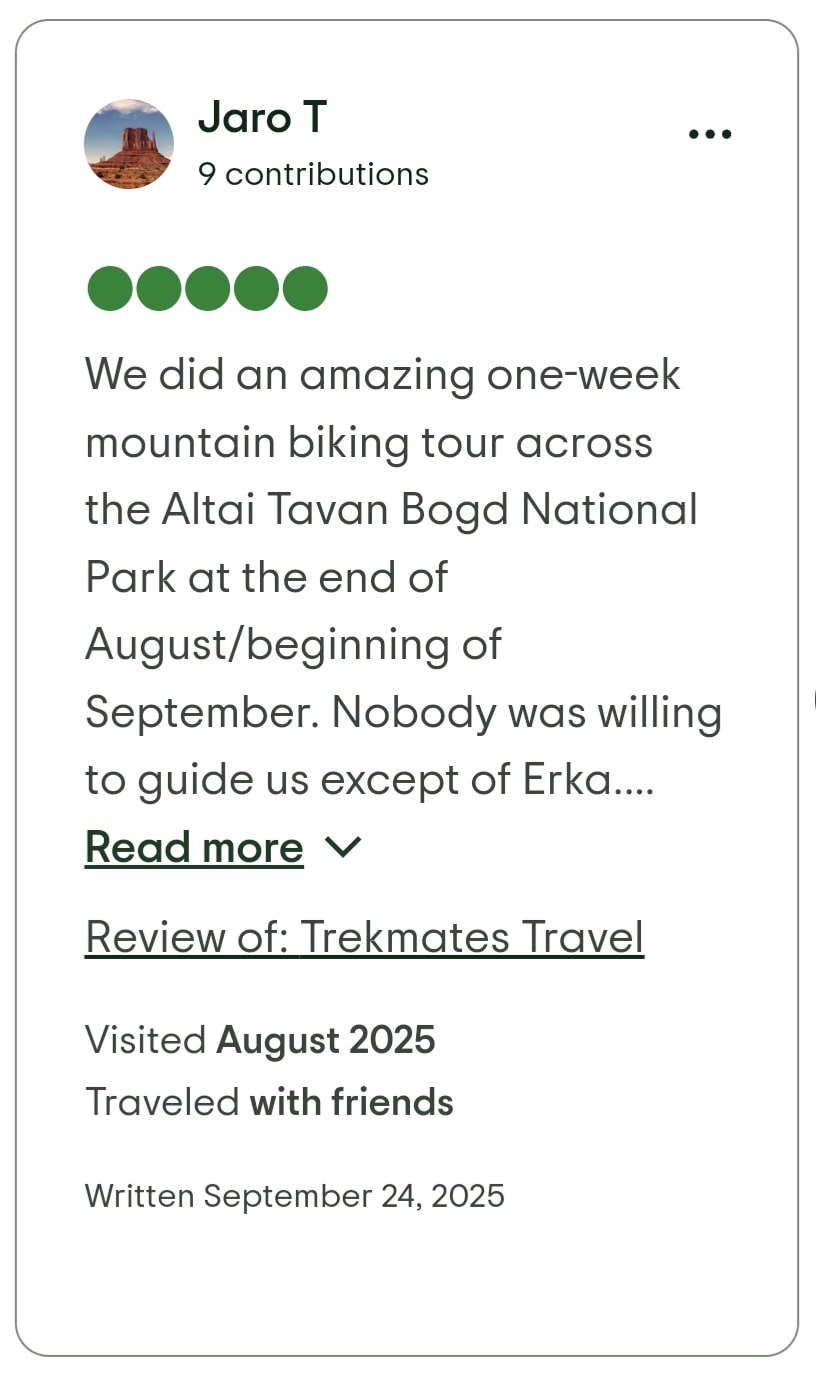 Mountain biking tour review