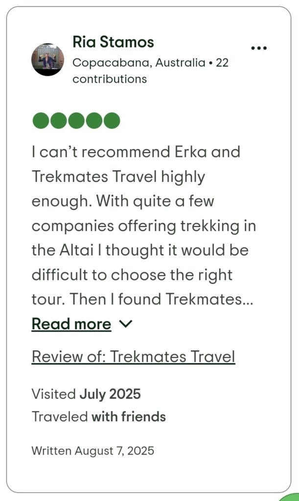 Review on our trekking tour by Australian trekker