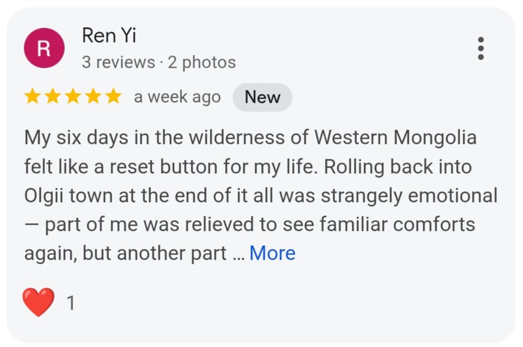 A client review on our jeep tour